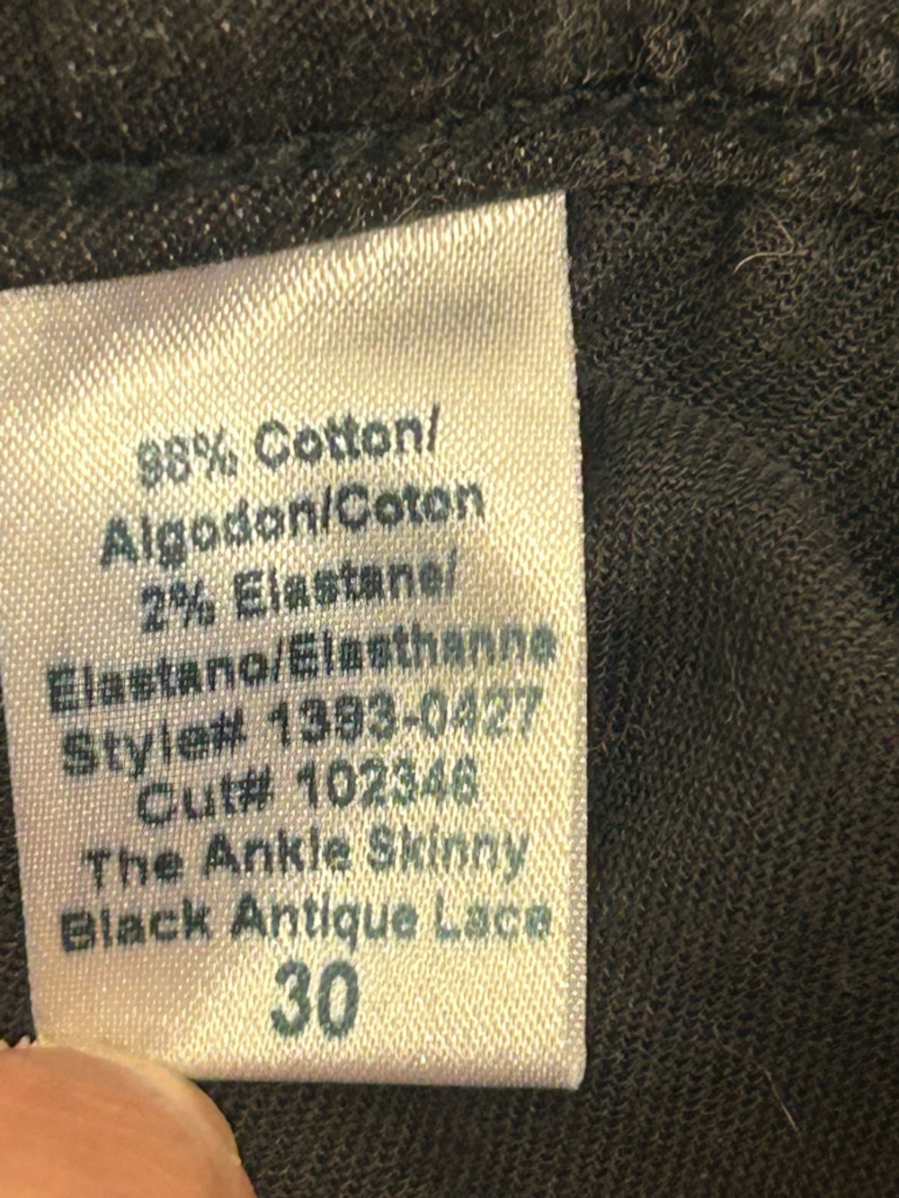 Current/Elliott Black Paisley-Print Skinny Jeans - Picture 7 of 8